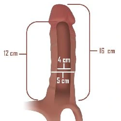 arnes hueco con dildo 16 x 3 intense - detalle 3