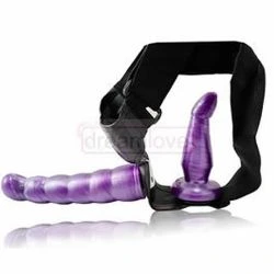 arnés lesbico doble penetracion lila 17 cm - detalle 6