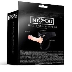 arnes sexual con dildo de 18 cm natural mistress - detalle 3