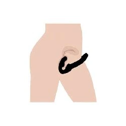 arnes sexual con pene revolver negro - detalle 4