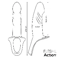 arnés strap on con dildo hueco talla l - detalle 5