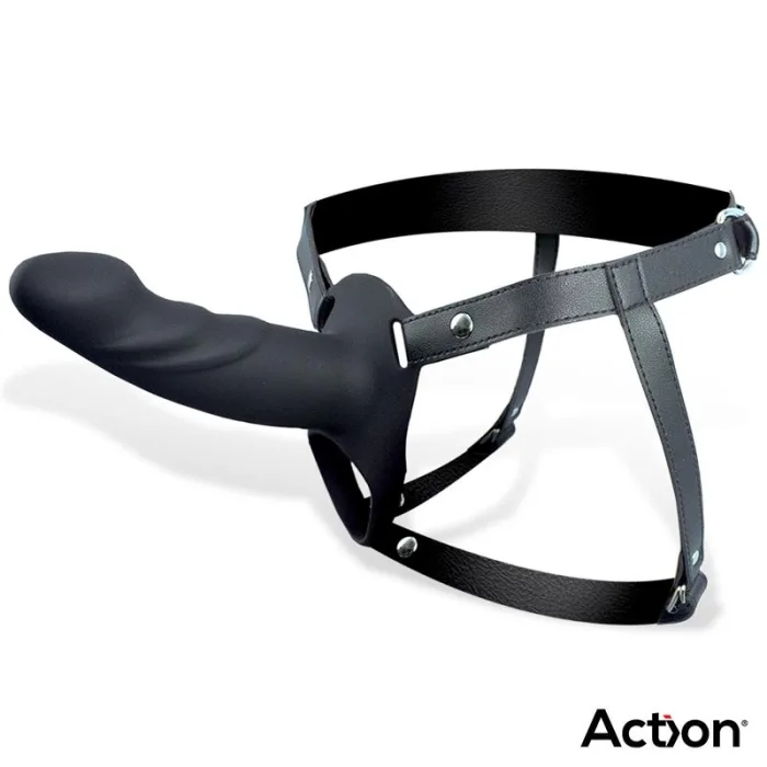 Arnés Strap on con Dildo Hueco Talla L Negro - detalle 2