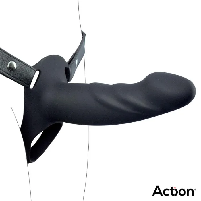 Arnés Strap on con Dildo Hueco Talla L Negro - detalle 4
