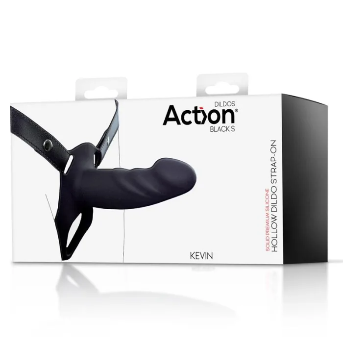 Arnés Strap On con Dildo Hueco Talla S Negro - detalle 10
