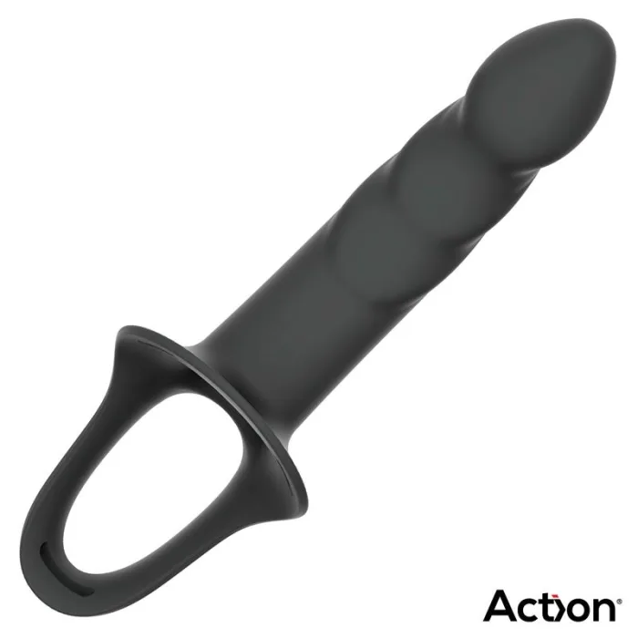 Arnés Strap On con Dildo Hueco Talla S Negro - detalle 6