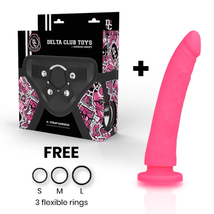 Arnés Strap On con Dildo ROSA 17 CM Y 3 CM - detalle 2