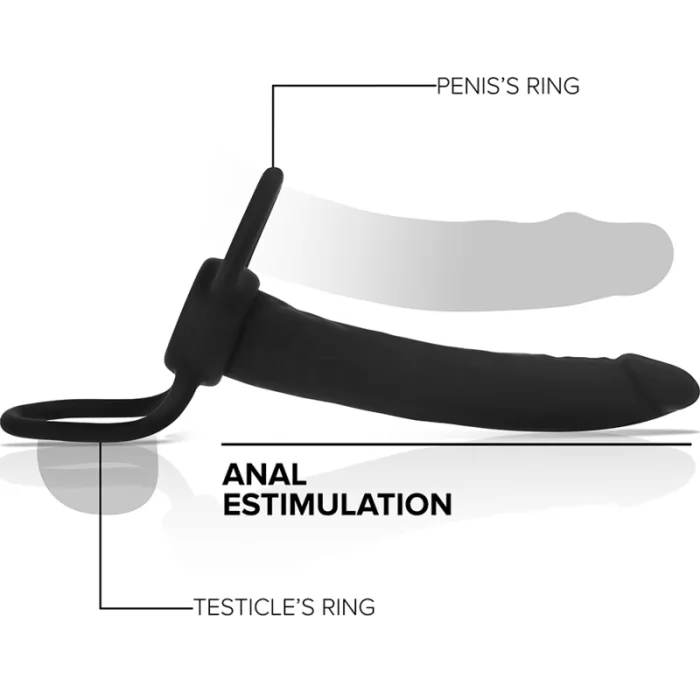 Arnés Strap On PARA DOBLE PENETRACIÓN Negro - detalle 3