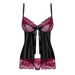 babidoll 842 bab 1 negro burdeos - detalle 3