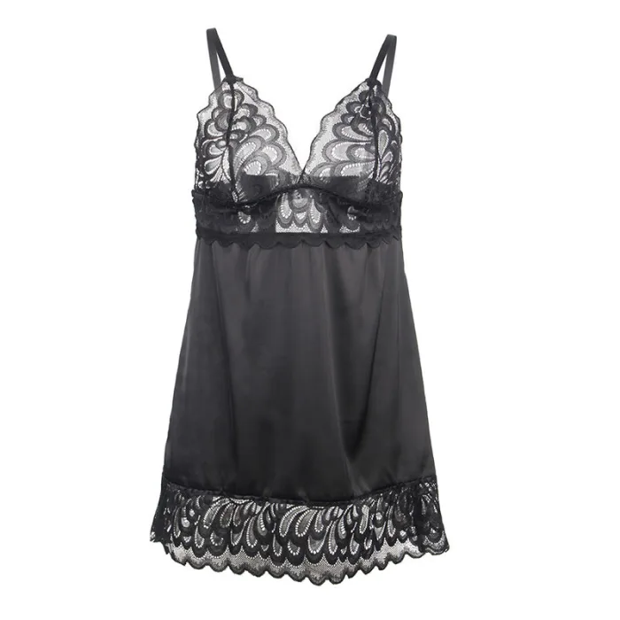 Babydoll Con Estampado Floral Pecho Negro - detalle 4