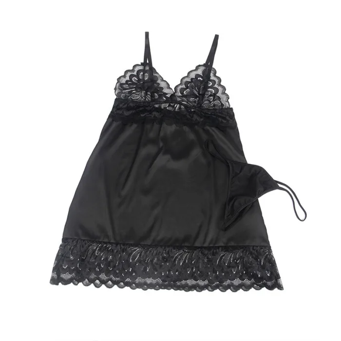 Babydoll Con Estampado Floral Pecho Negro - detalle 5