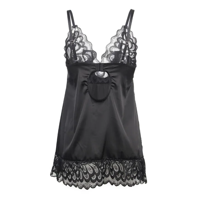 Babydoll Con Estampado Floral Pecho Negro - detalle 6