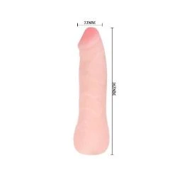 dildo barato de 16 cm natural marca baile - detalle 5