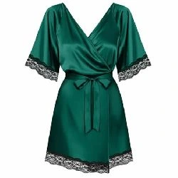 bata sensuelia verde encaje negro obsessive - detalle 3
