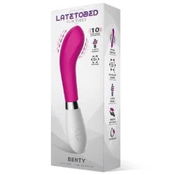 benty vibrador curvado de silicona rosa - detalle 2