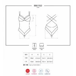 Body sexy blanco con bordados florales 860 Ted 2 - detalle 4
