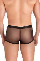 boxer con zona cuero negro única - detalle 4