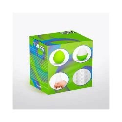 huevo masturbador elastico silicona verde bumpy - detalle 3