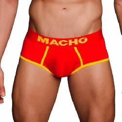 calzoncillo rojo y amarillo deportivo macho - detalle 3