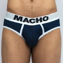 calzoncillos cortos azul oscuro y lineas blancas macho - detalle 3