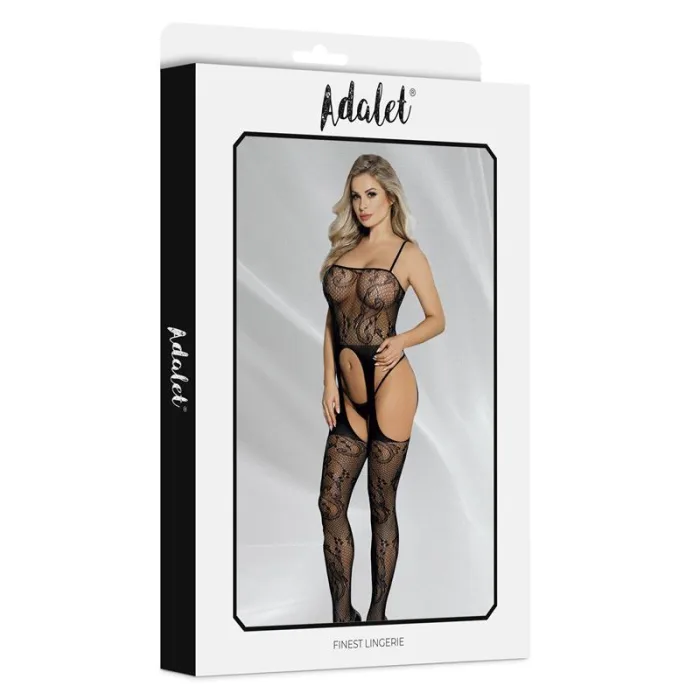 Catsuit Lilly Bodystocking Con Liguero Abierto - detalle 4