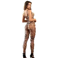catsuit o bodystocking de rejilla y vientre negro - detalle 3