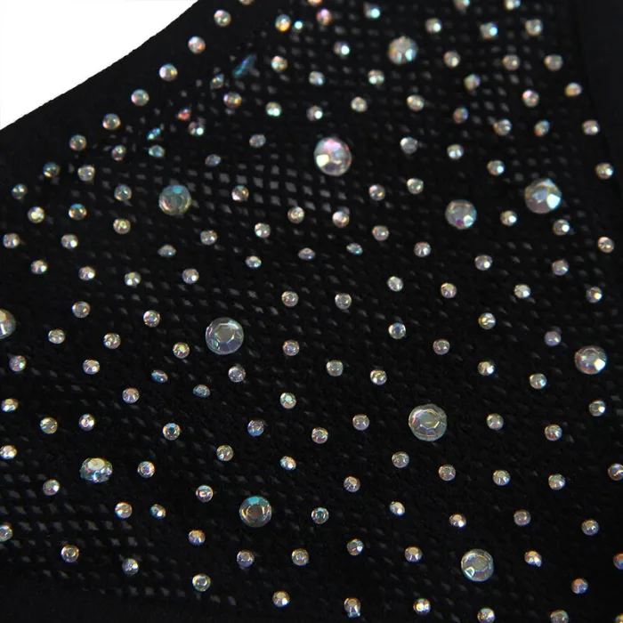 Catsuits DE REJILLA CON GUANTES Y DIAMANTES NEGRO TALLA ÚNICA - detalle 9
