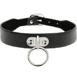 collar cuero con anilla de enganche coquette - detalle 4