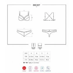 conjunto set 2 piezas blanco con encaje 860 - detalle 5
