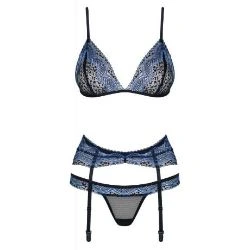 conjunto de 3 piezas sujetador tanga liguero 844 - detalle 3