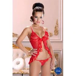 conjunto rojo sexy avanua - detalle 3