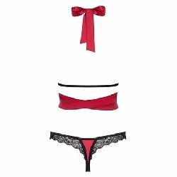 conjunto sensuelia dos piezas rojo obsessive - detalle 4