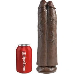 consolador doble two cocks marron 11 king cock - detalle 3