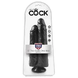 consolador doble two cocks negro 9 king cock - detalle 3