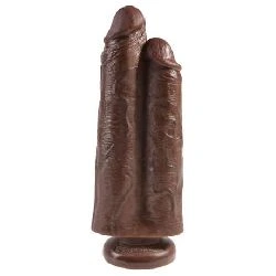 consolador doble two cocks one hole marron 9 - detalle 3