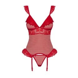 corset rojo con tanga obsessive 863 cor - detalle 3