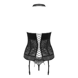 corset con tanga ailay negro - detalle 3