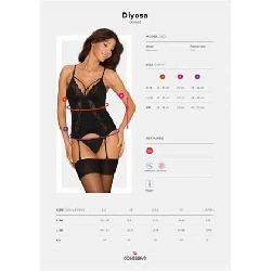 corset diyosa con tanga negro obsessive - detalle 3