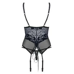 corset con tanga negro 866 cor 1 encaje - detalle 4
