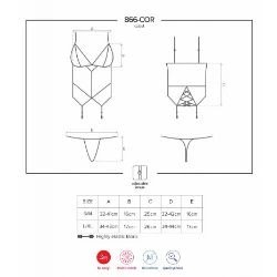 corset con tanga negro 866 cor 1 encaje - detalle 5