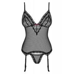 corset con tanga negro 820 cor 1 transparente - detalle 3