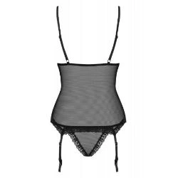 corset con tanga negro 820 cor 1 transparente - detalle 4