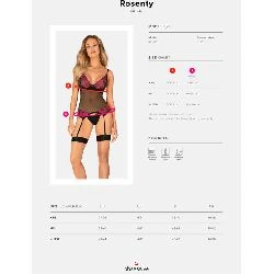 corset sexy negro y rosa rosenty obsessive - detalle 3