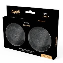 cubre pezones con corazones y brillantes negros coquette - detalle 3