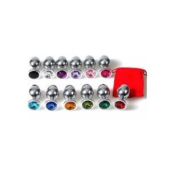 dildo anal de metal azul con bolsa secret play - detalle 4