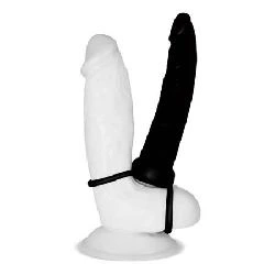 dildo anal doble con anillo realista codick - detalle 3