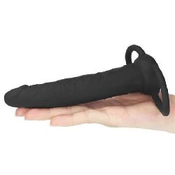 dildo anal doble con anillo realista codick - detalle 5