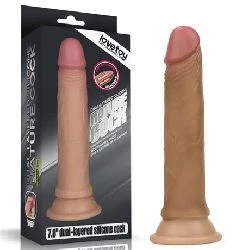 dildo de 18 cm silicona liquida marron - detalle 7