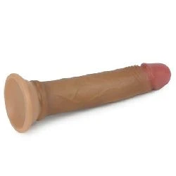 dildo de 18 cm silicona liquida marron