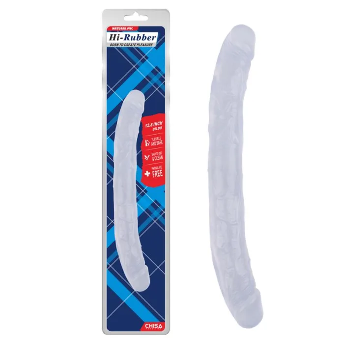 Dildo Doble Hi Rubber 12.8 Transparente - detalle 2