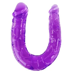 dildo doble lila gelatina flexible baile